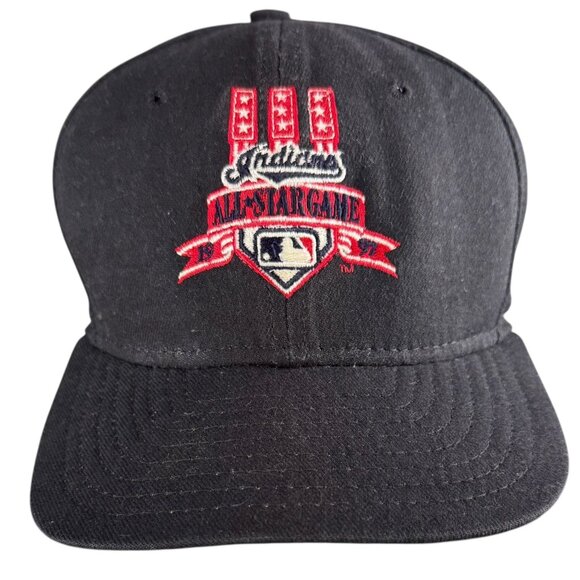 Cleveland Indians All-Star Game 1997 New Era Snapback Hat Black Made In USA One - Picture 1 of 7